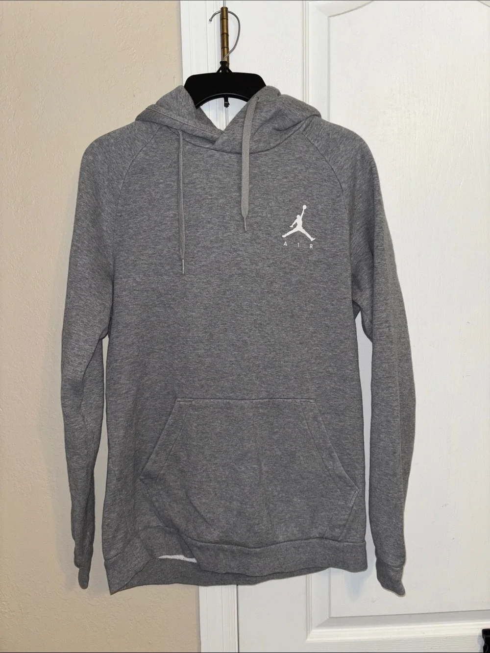 Jordan Gray Pullover Hoodie with White Jumpman Logo
